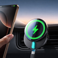 Chargeur Voiture Magnétique Joyroom 15W RGB – Fixation Aérateurs